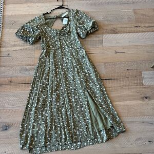 ASTR Sage Green Midi Dress